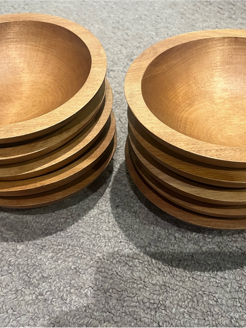 Vintage Baribocraft Canada Wooden Salad Bowls - Set of 10